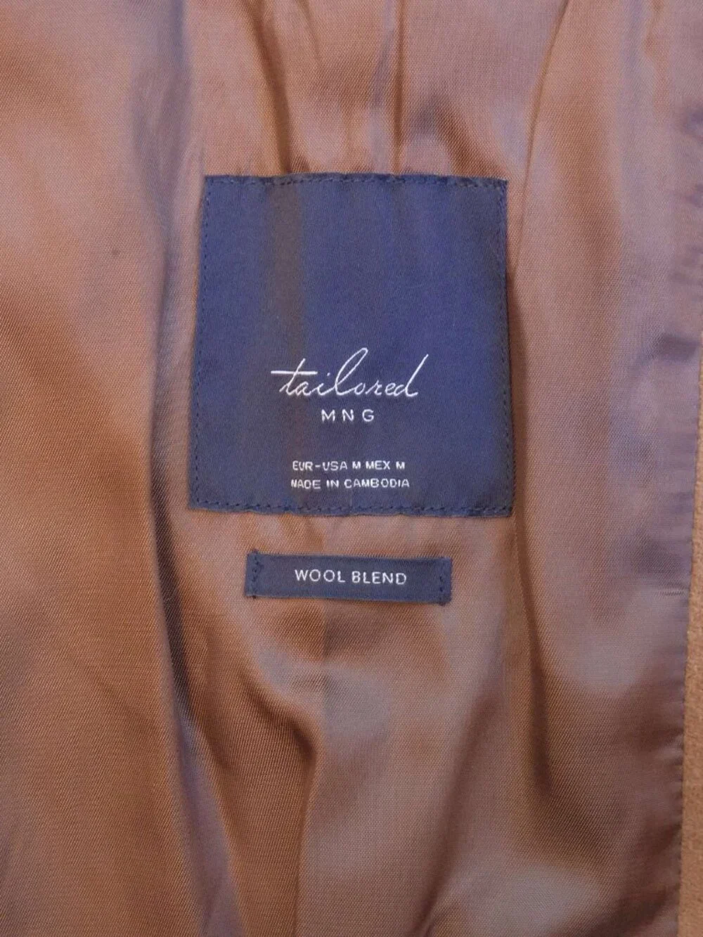 Men's Classic Single-Breasted Tan Wool Coat